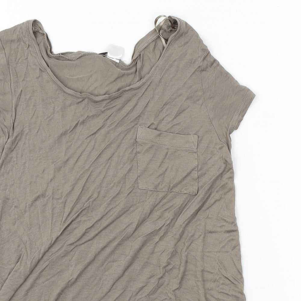 H&M Womens Grey   Basic T-Shirt Size S