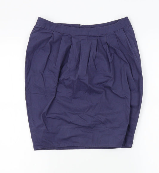 Topshop Womens Blue   Straight & Pencil Skirt Size 8