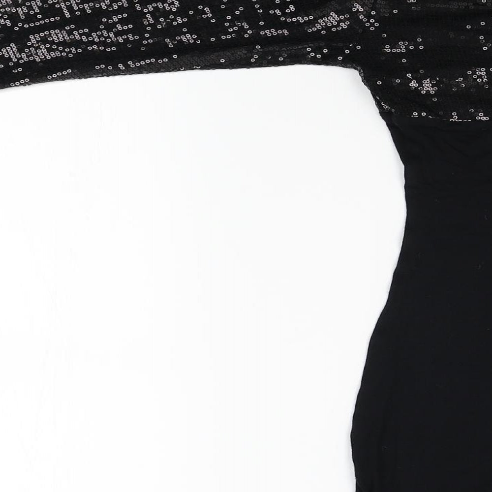 ASOS Womens Black   Tunic T-Shirt Size 6