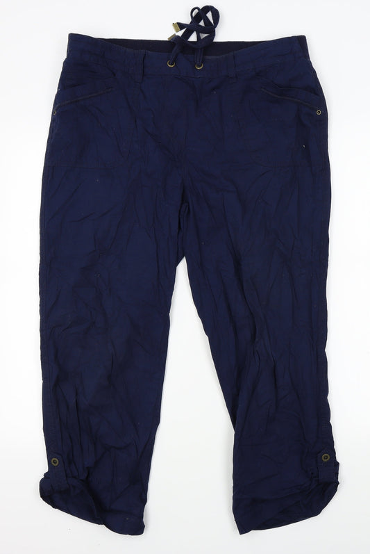 Preworn Womens Blue   Trousers  Size 14 L25 in