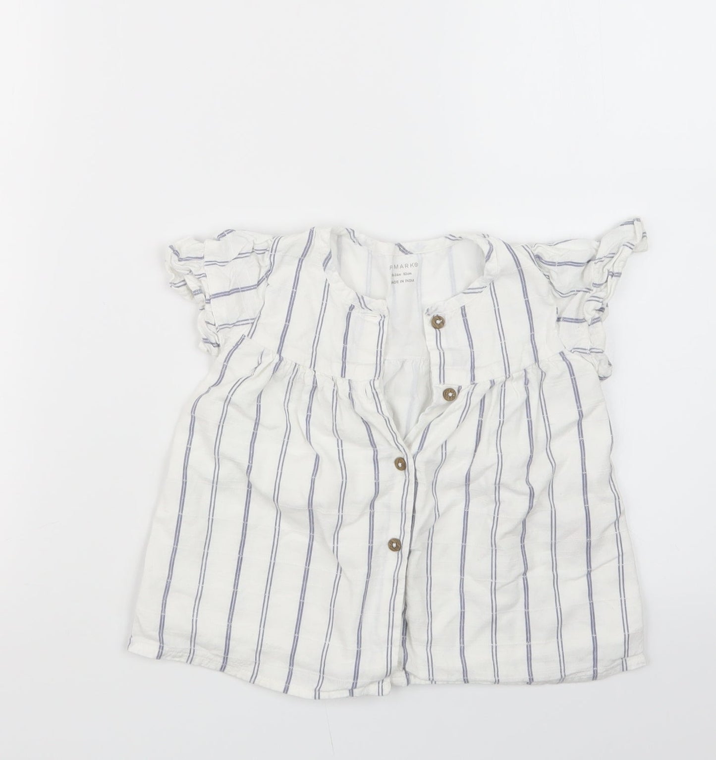 Primark Girls Blue Striped  T-Shirt Dress  Size 18-24 Months