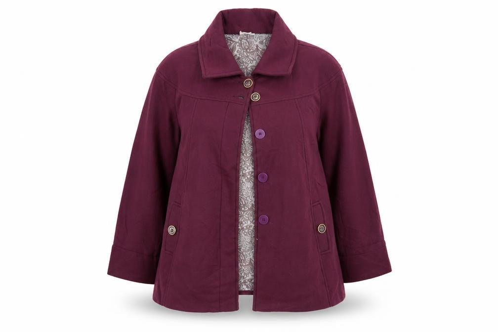 Anna De Lancay Womens Purple   Jacket  Size 18