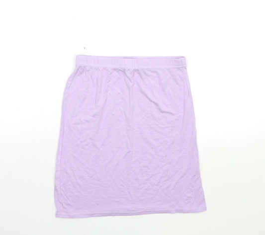 PRETTYLITTLETHING Womens Purple   Mini Skirt Size 8