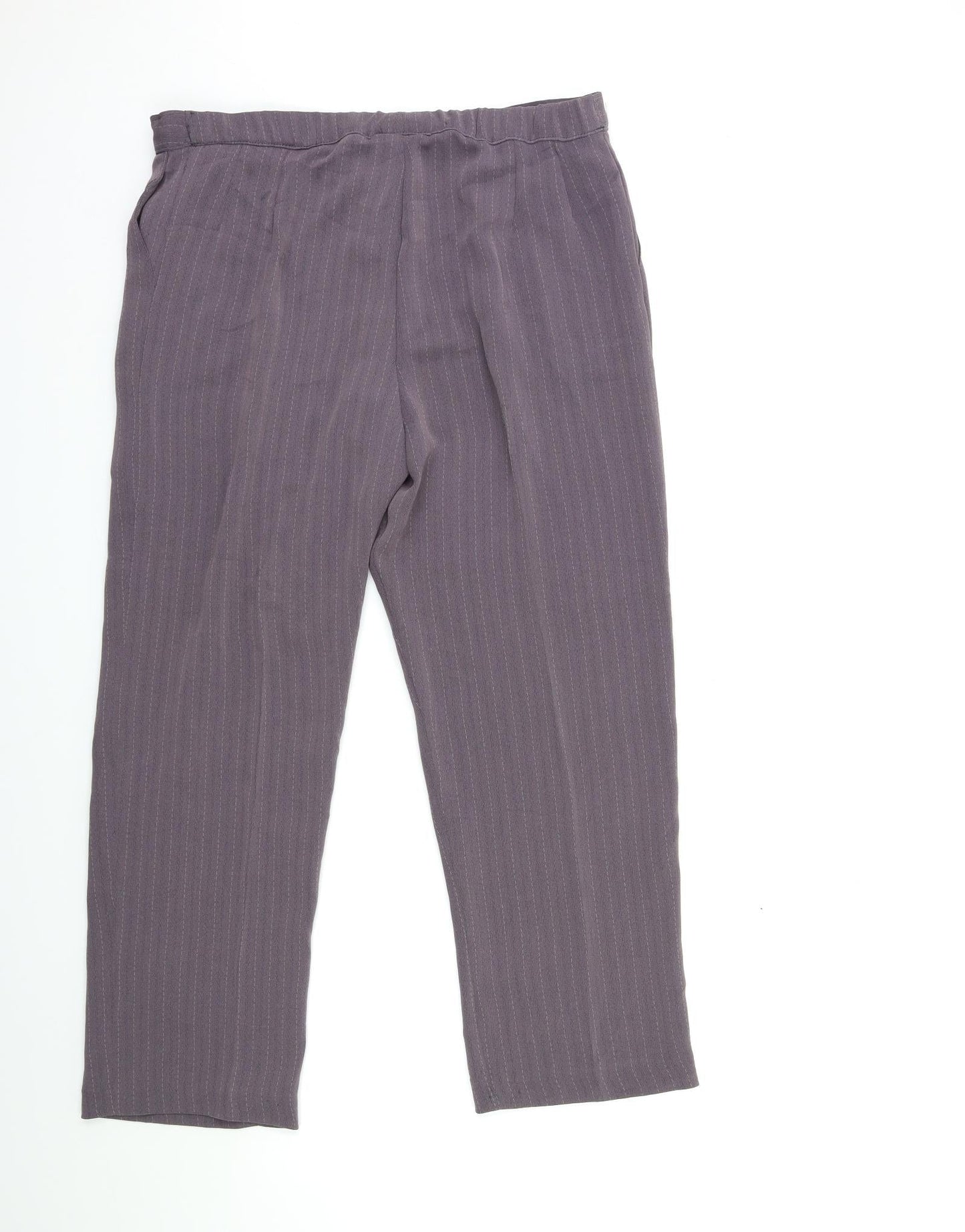 Preworn Womens Purple Striped  Trousers  Size 36 in L28 in