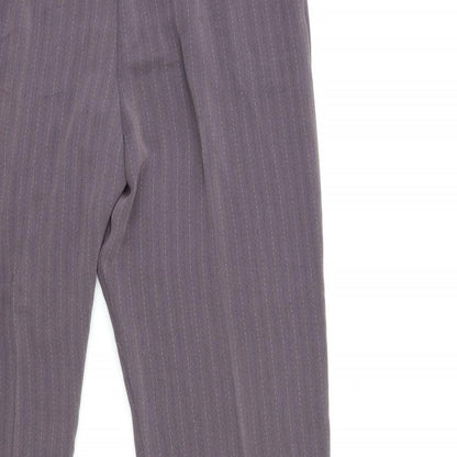 Preworn Womens Purple Striped  Trousers  Size 36 in L28 in