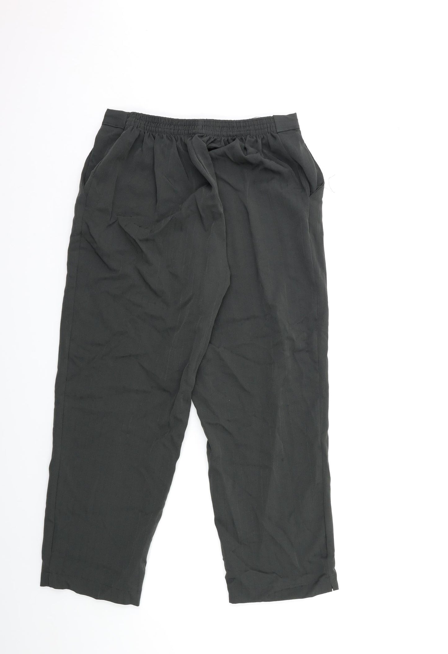Preworn Womens Grey Striped  Trousers  Size 28 in L25 in