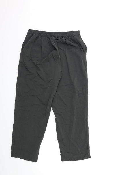 Preworn Womens Grey Striped  Trousers  Size 28 in L25 in