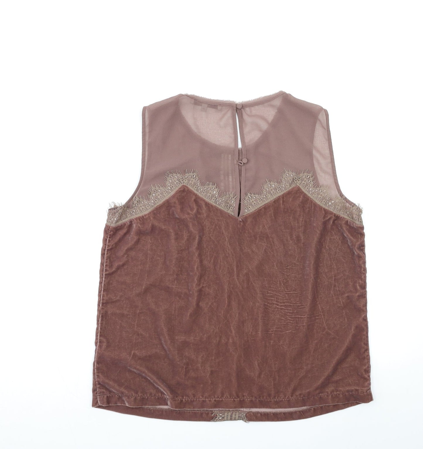 NEXT Womens Purple  Velour Basic Tank Size 14