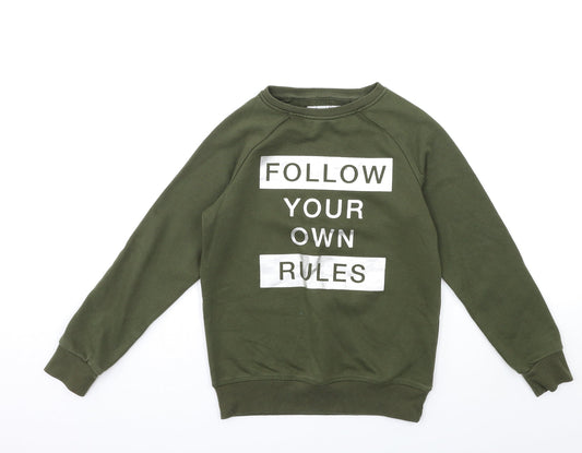 Primark Girls Green   Pullover Sweatshirt Size 10 Years