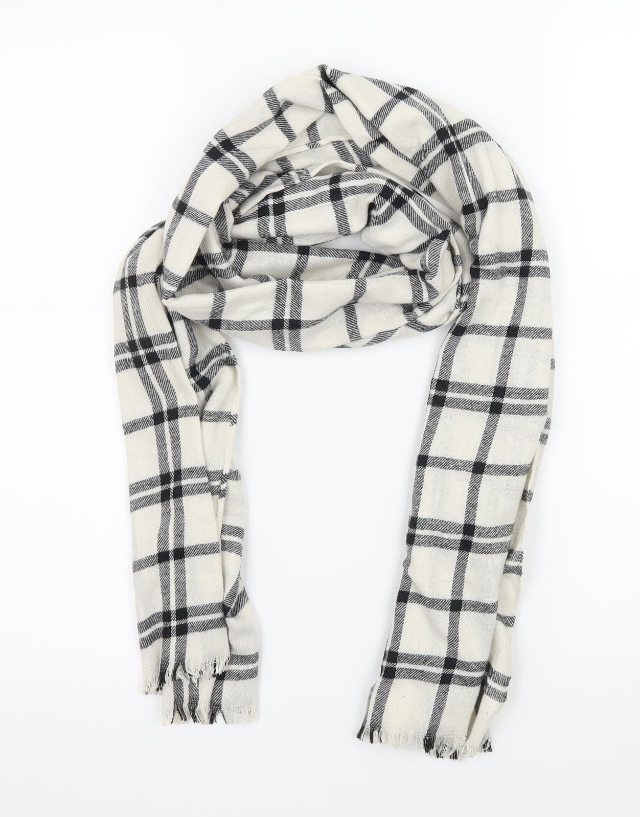Prewor Womens Ivory Check   Scarf