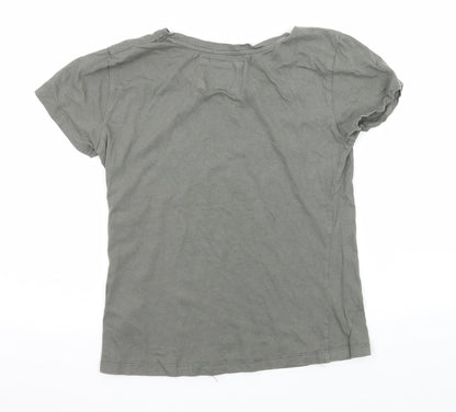 Love To Lounge Womens Green Solid Jersey Top Pyjama Top Size 6