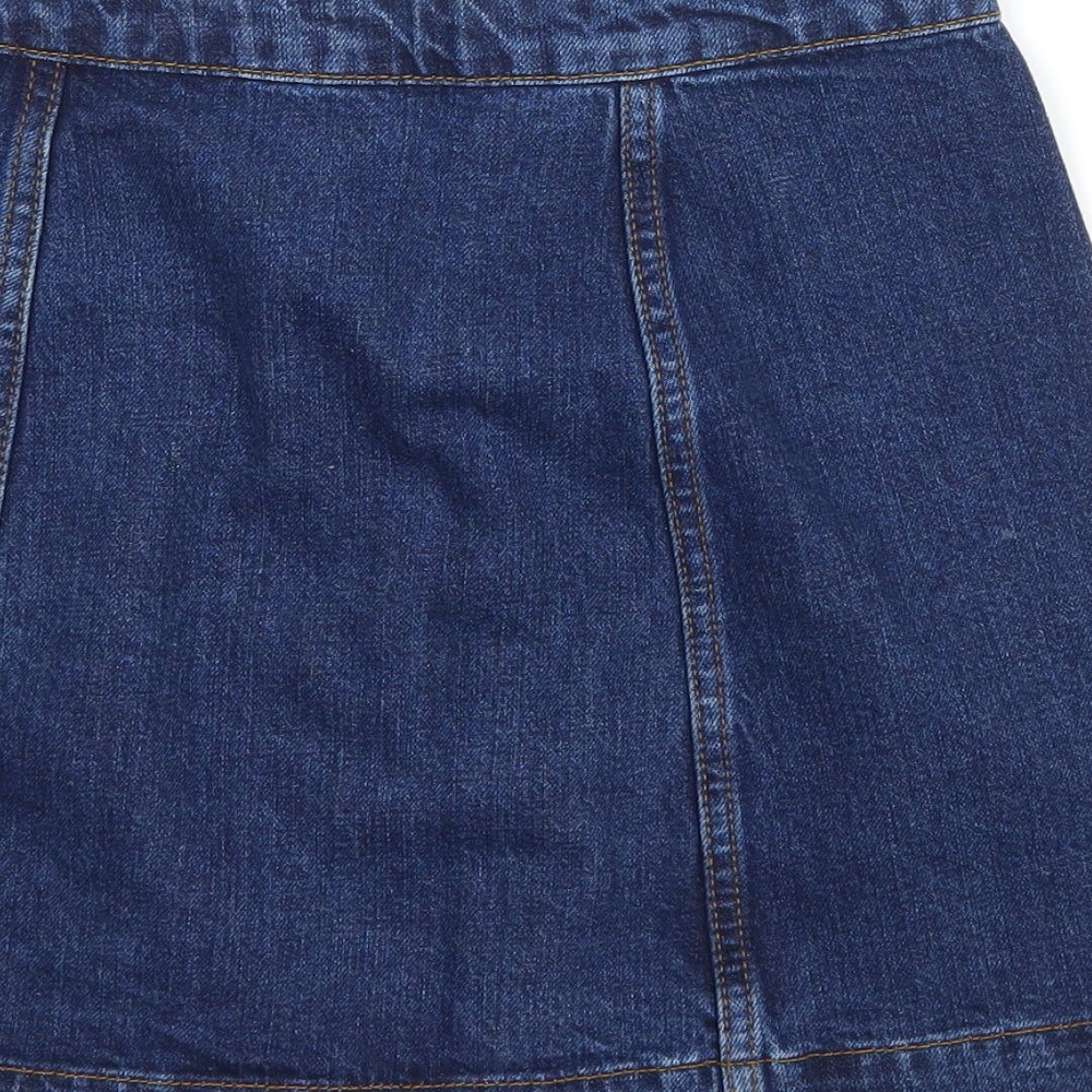 Topsho Womens Blue  Denim A-Line Skirt Size 26 in