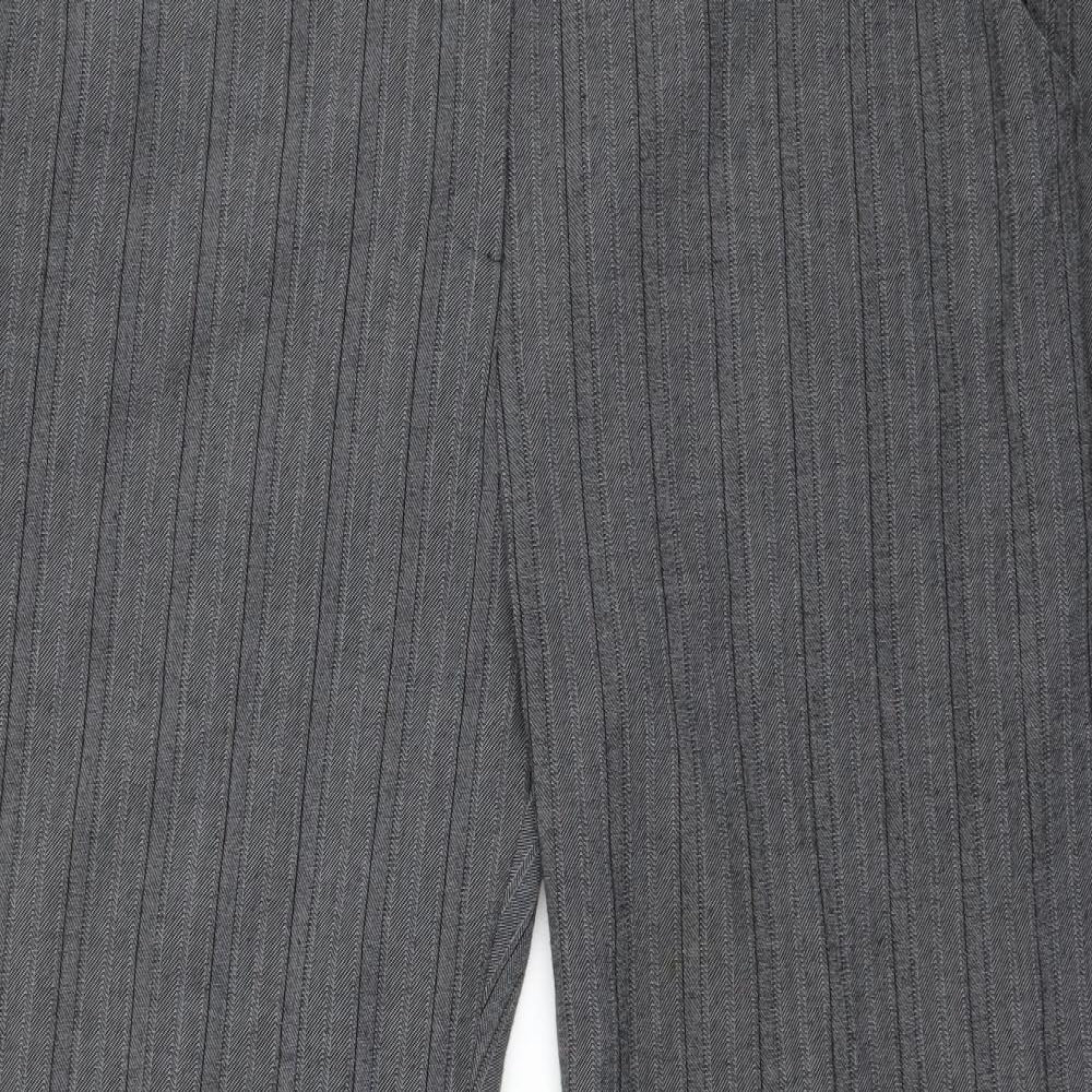 Joella Di Marco Womens Grey Striped  Trousers  Size XL L29 in