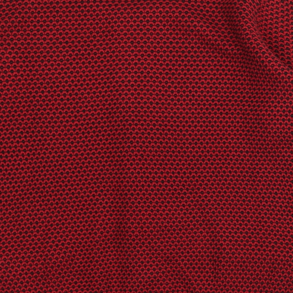 ANNE WEYBURN Womens Red Polka Dot Knit Cardigan Jumper Size 10