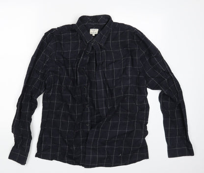 Additional front view of Easy men’s beige check button-up, size L