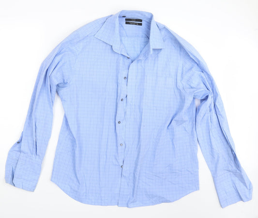 NEXT Mens Blue Check   Button-Up One Size