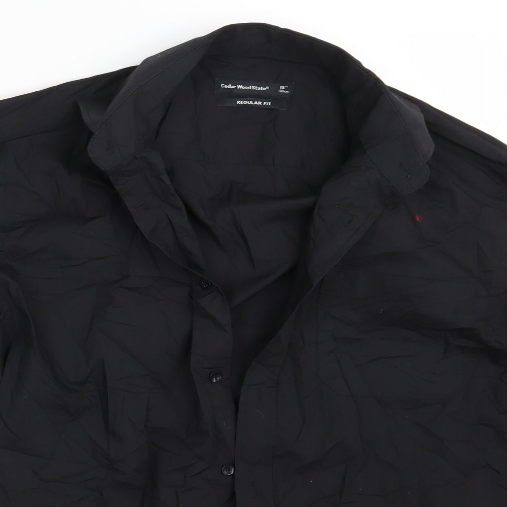 Cedar Wood State Mens Black    Button-Up One Size