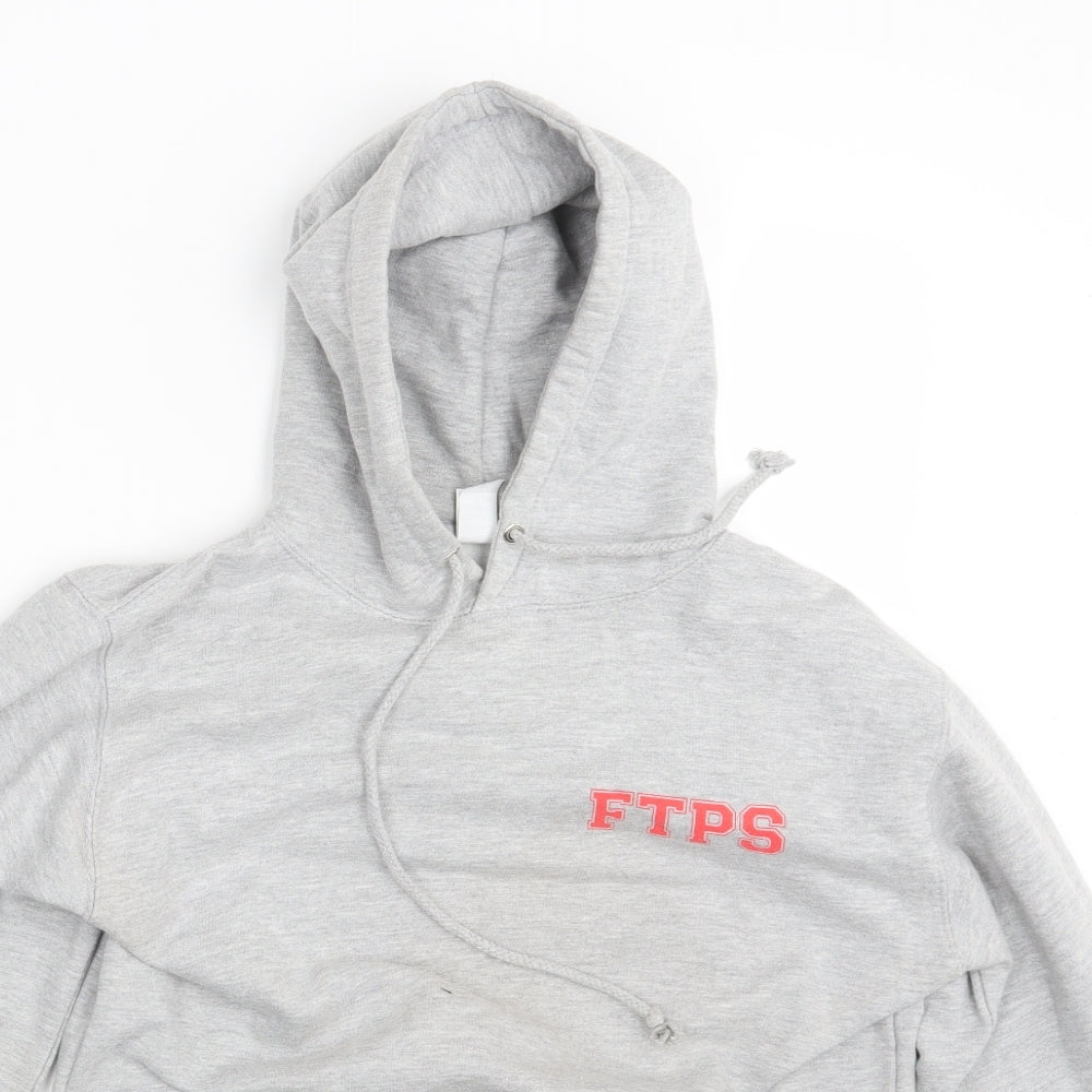 Justhoods Mens Grey   Pullover Hoodie Size S  - FTPS