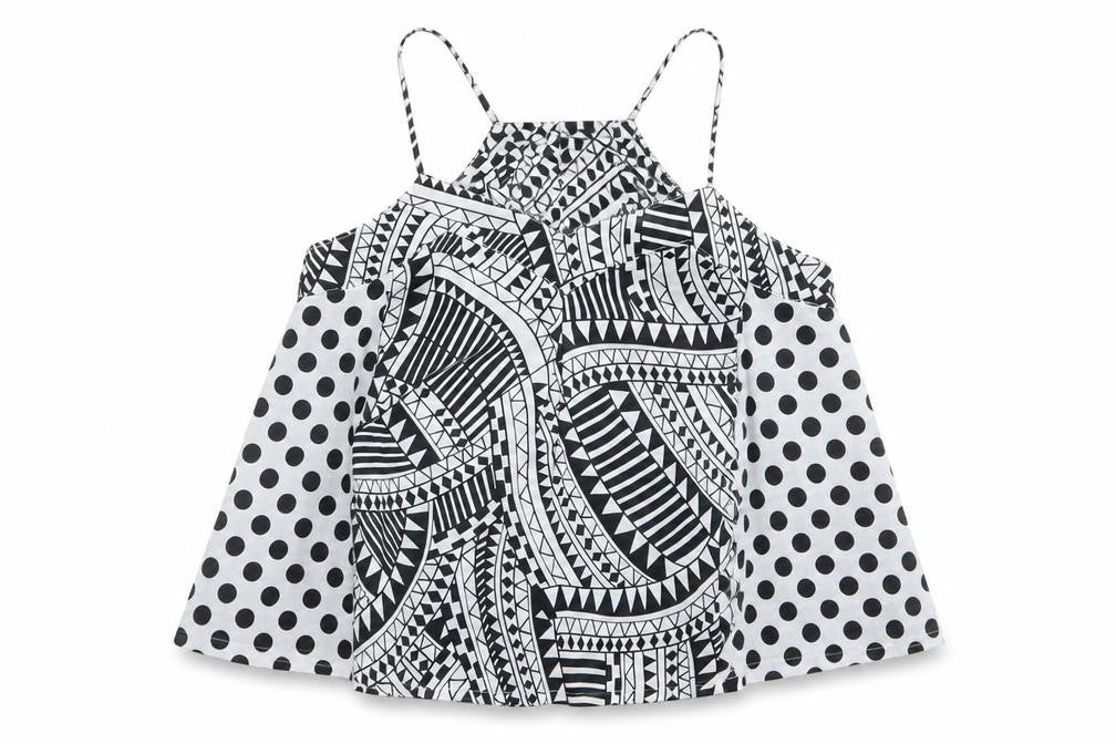 Boohoo Womens Multicoloured Geometric  Basic Blouse Size 10