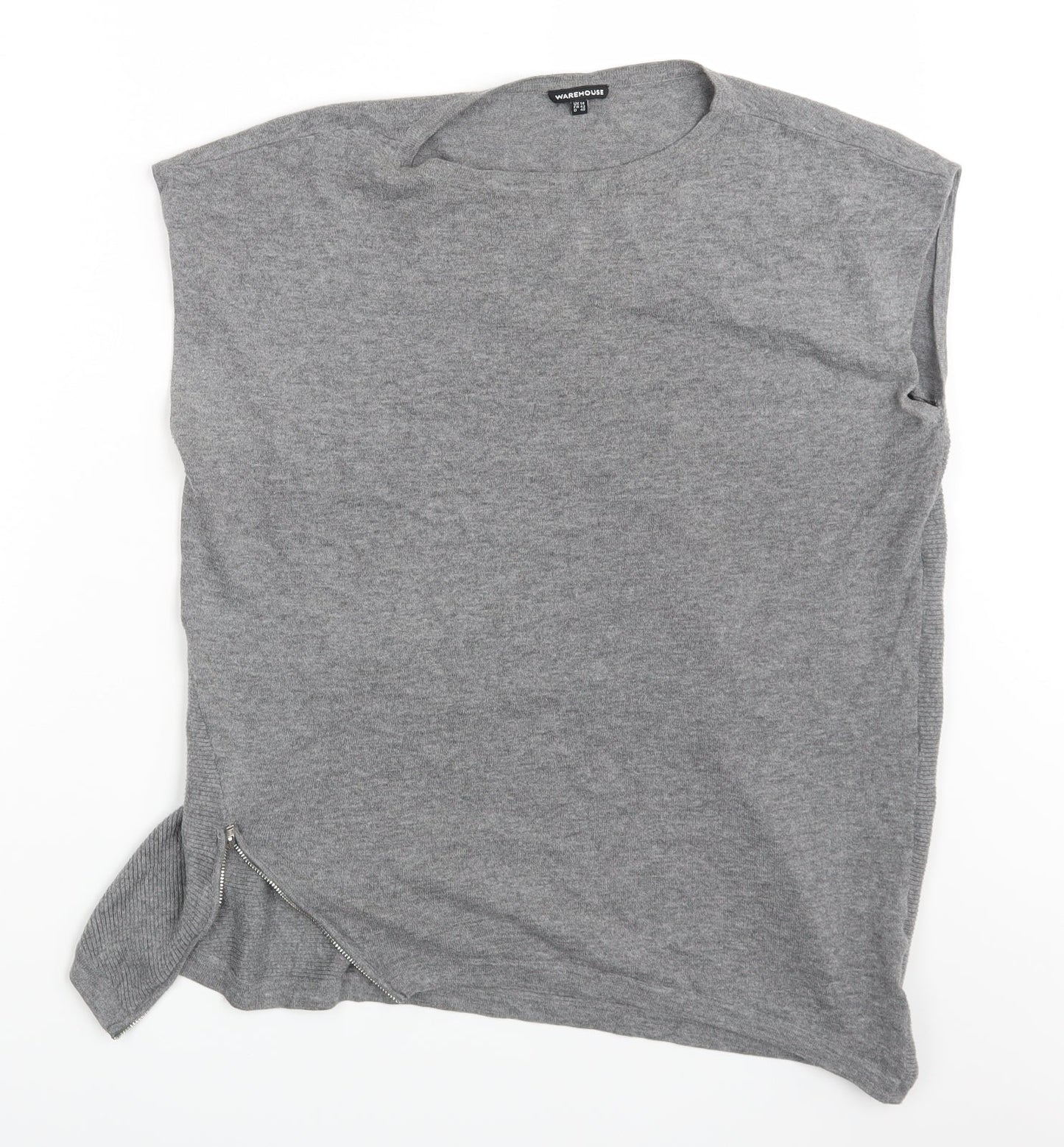 Warehouse Womens Grey   Basic T-Shirt Size 14