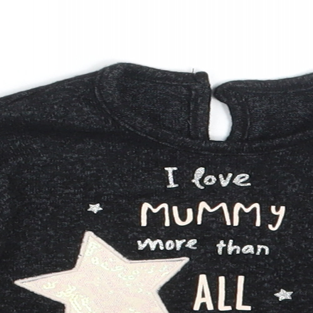 George Girls Grey   Pullover Jumper Size 3-6 Months