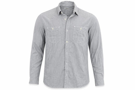 Next Mens Grey Striped   Button-Up Size L