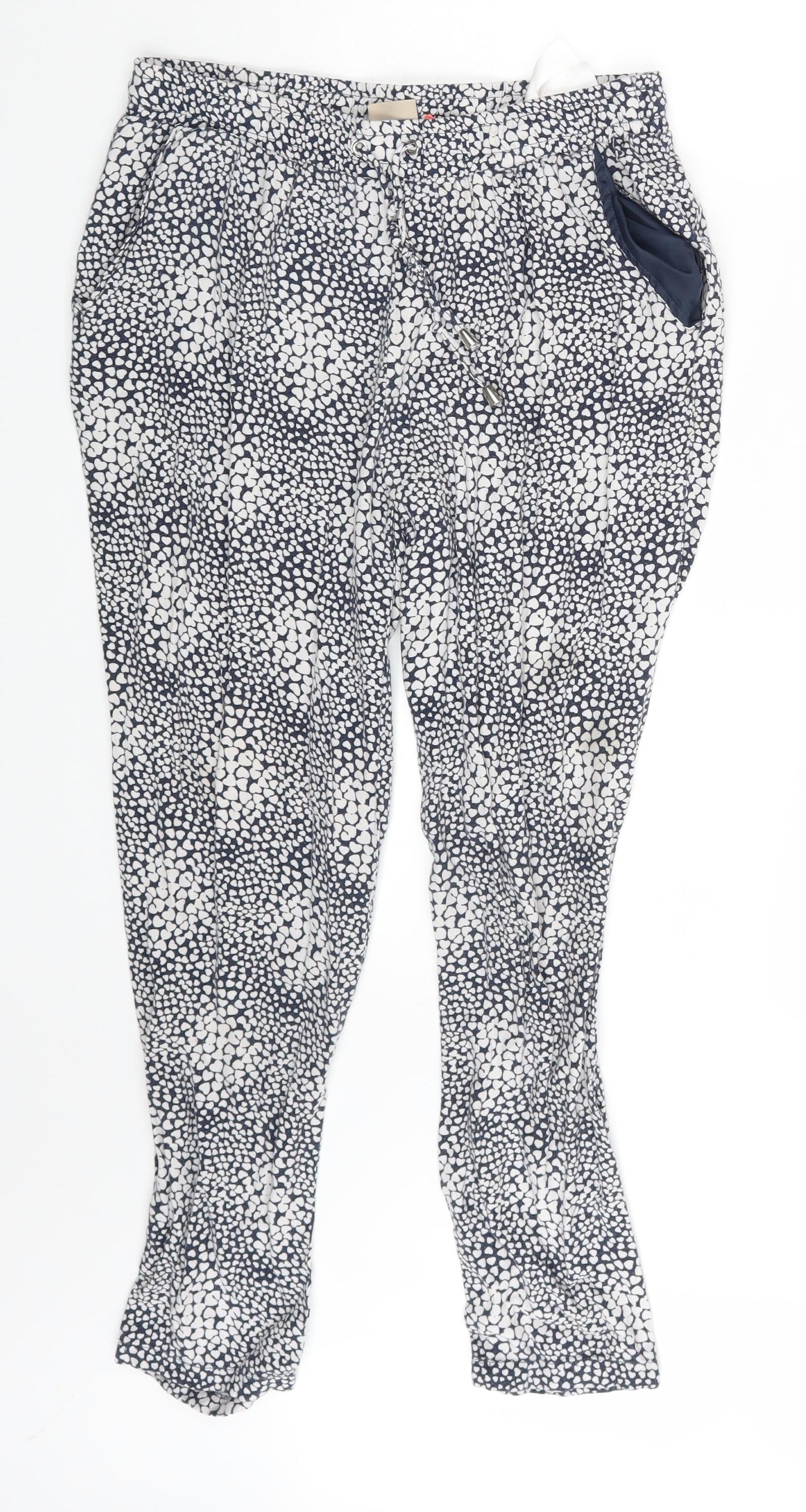 ONLY  Womens Multicoloured Polka Dot  Sweatpants Trousers Size 10 L24 in