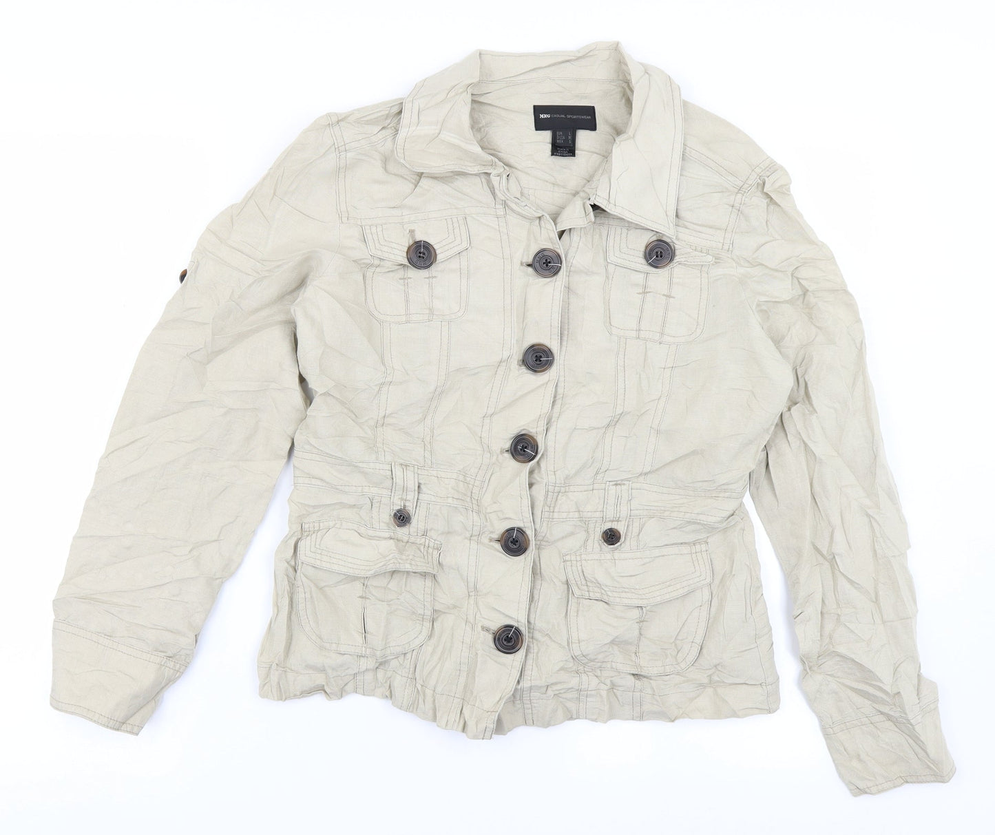 MNG Womens Beige   Jacket  Size L