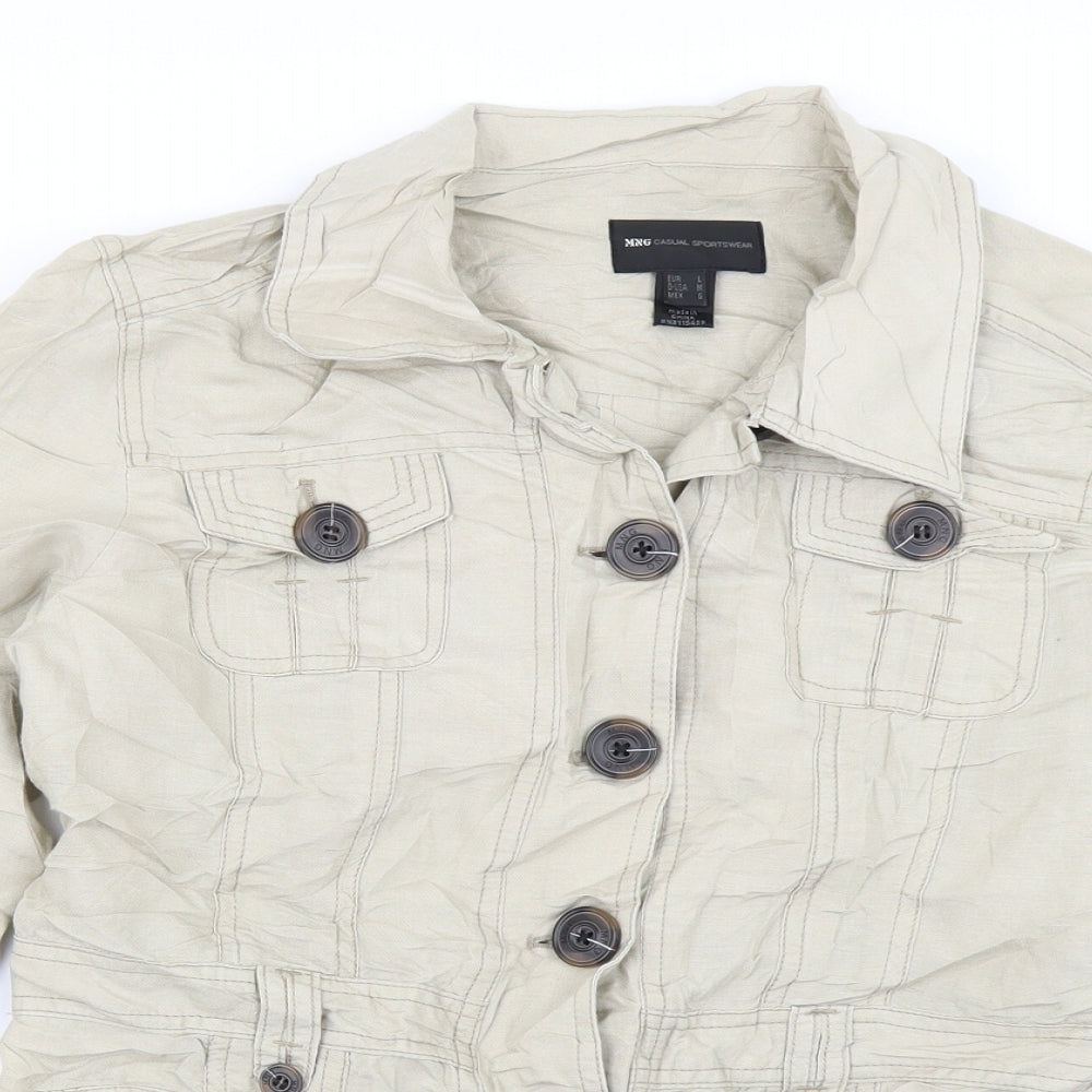 MNG Womens Beige   Jacket  Size L