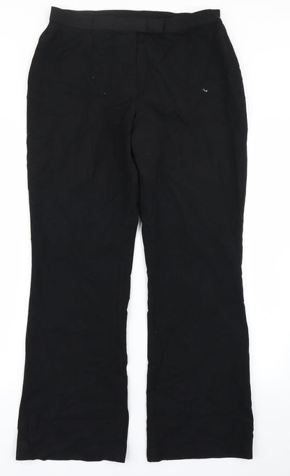 St Michael Womens Black Trousers Size 14 L26 in