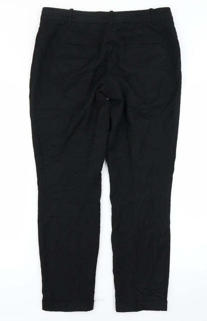 Next Womens Black   Trousers  Size 12 L26 in