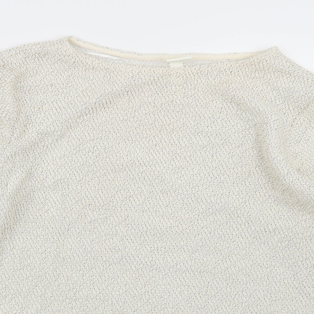 H&M Womens White   Pullover Jumper Size XS