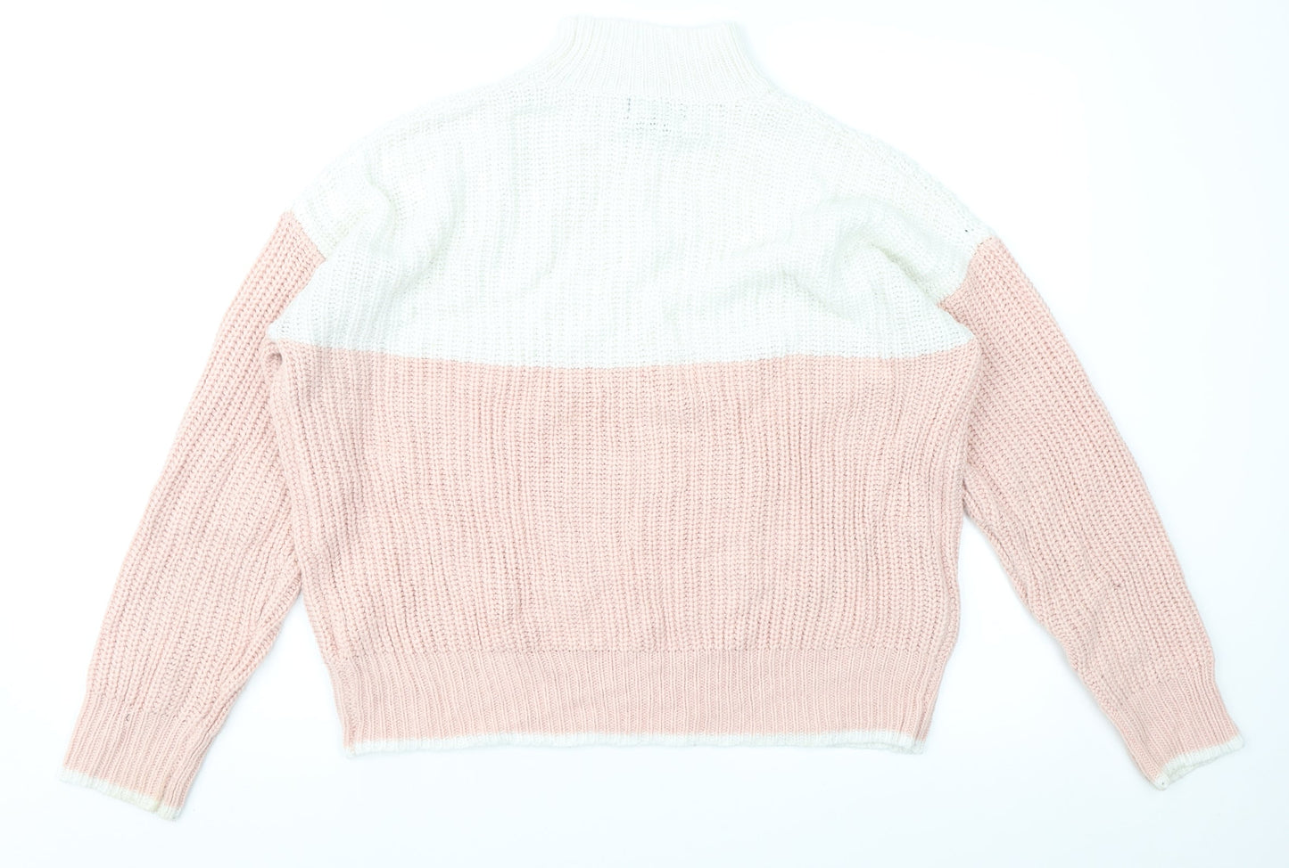 New Look Womens Pink Geometric  Pullover Jumper Size S
