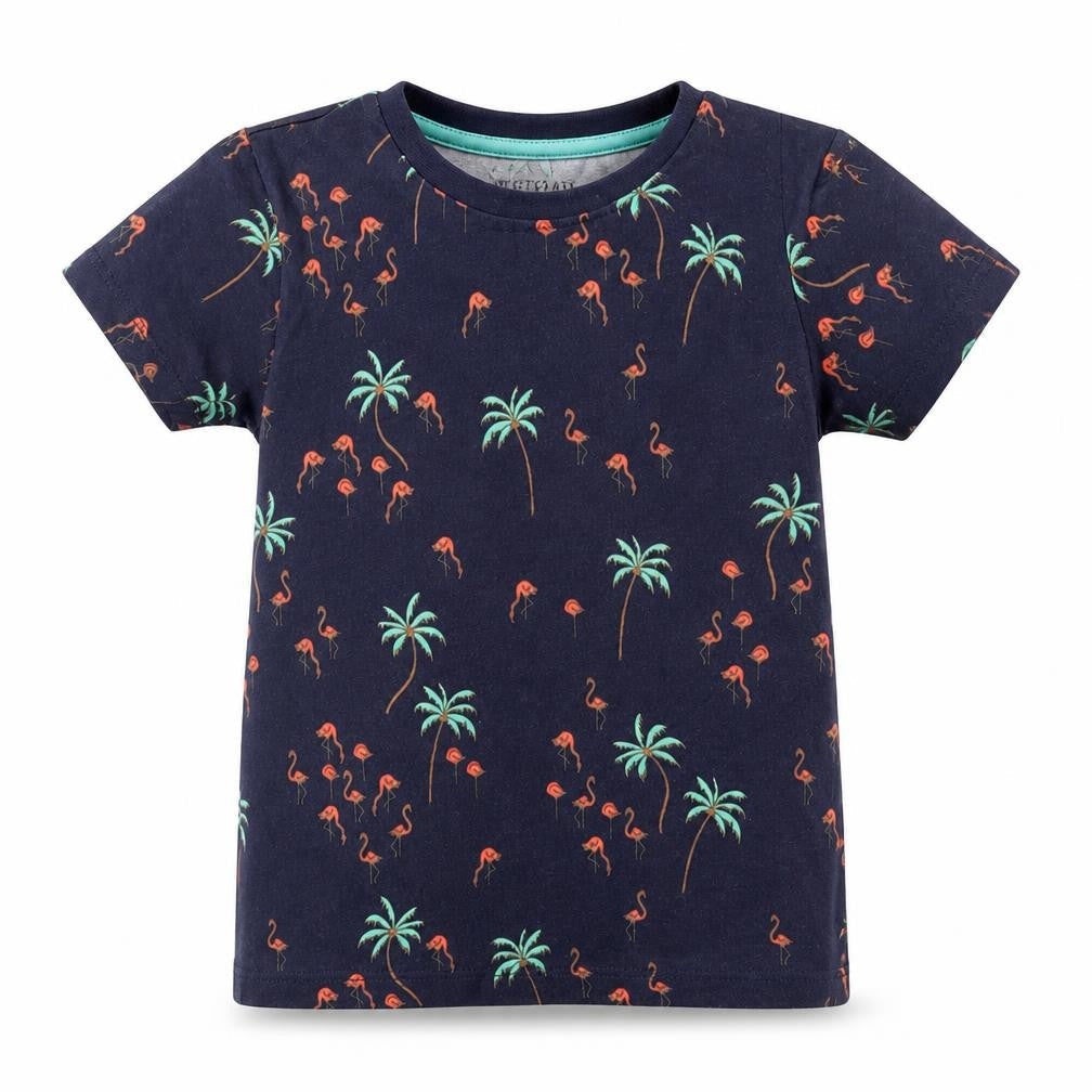 Matalan Girls Blue Geometric  Basic T-Shirt Size 7 Years