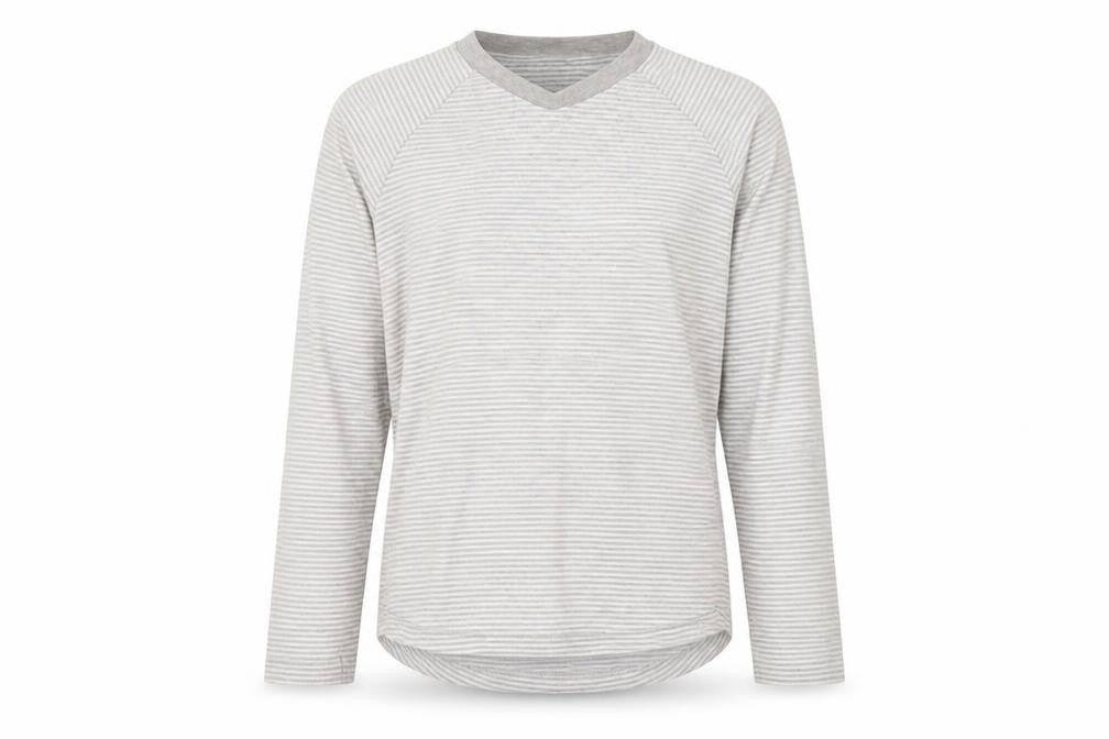 George Girls Grey Striped  Basic T-Shirt Size 9-10 Years