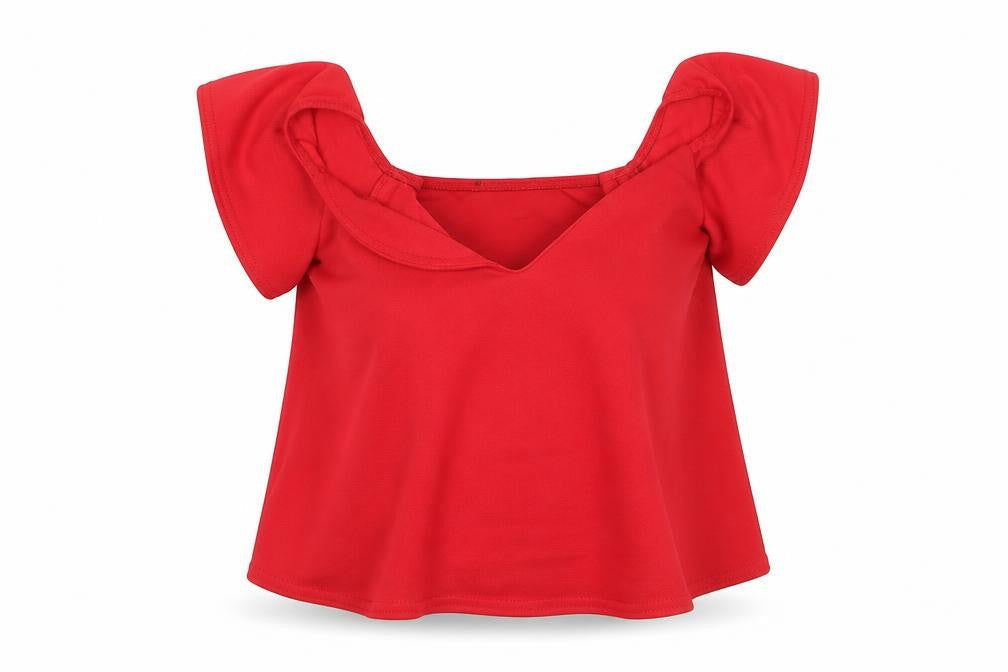 PLT Womens Red   Basic Blouse Size 10  - crop top