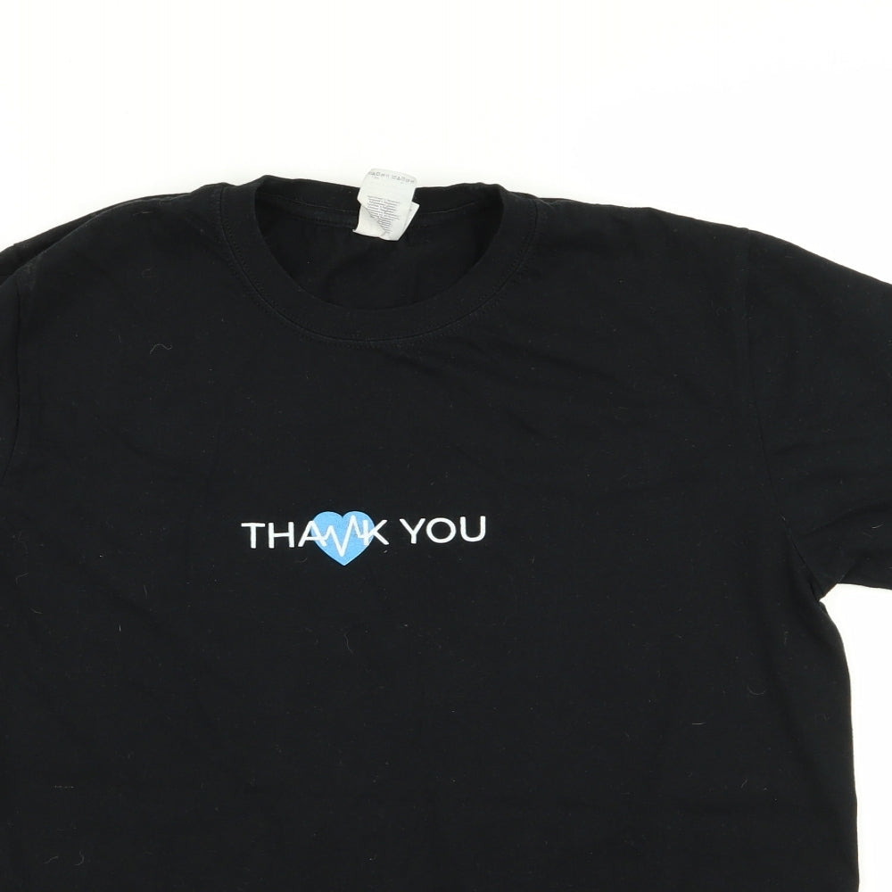 Gildan Womens Black   Basic T-Shirt Size M