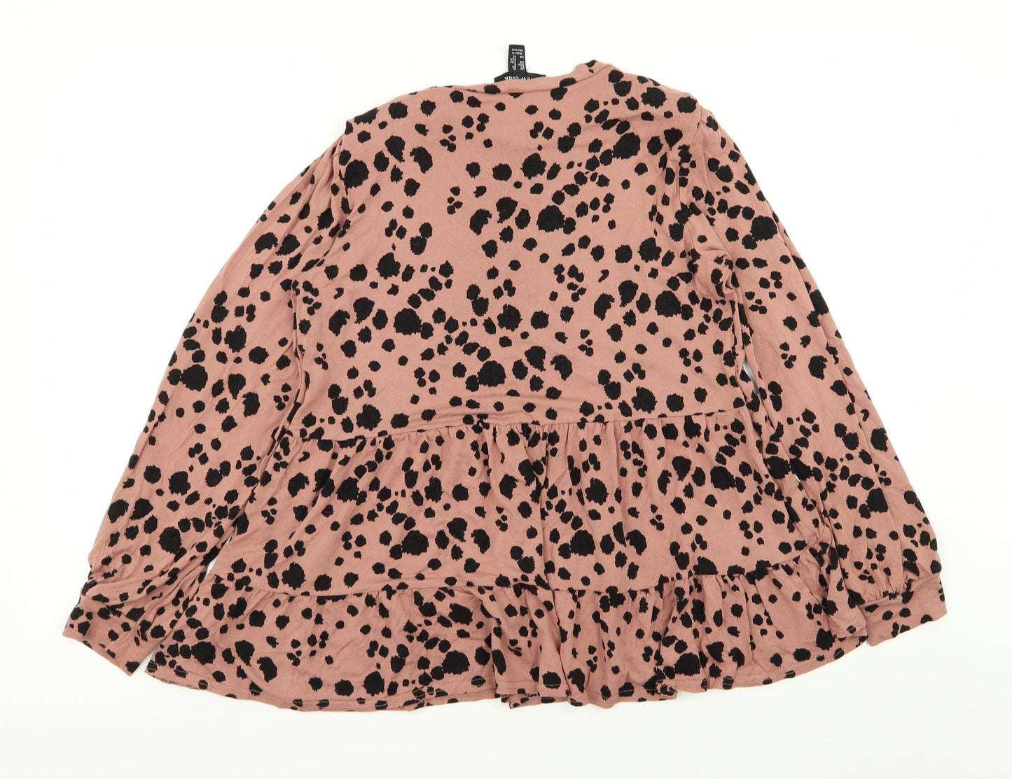 New Look Womens Pink Animal Print  Basic Blouse Size 12