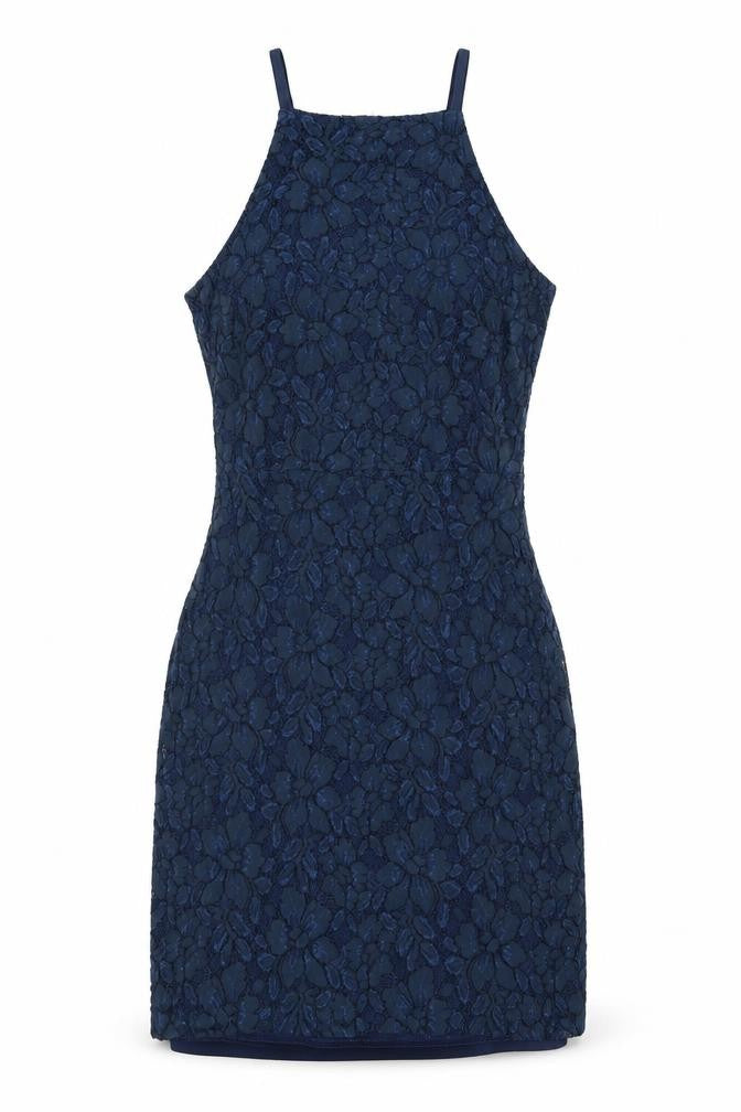 Missguided Womens Blue Floral  A-Line  Size 8