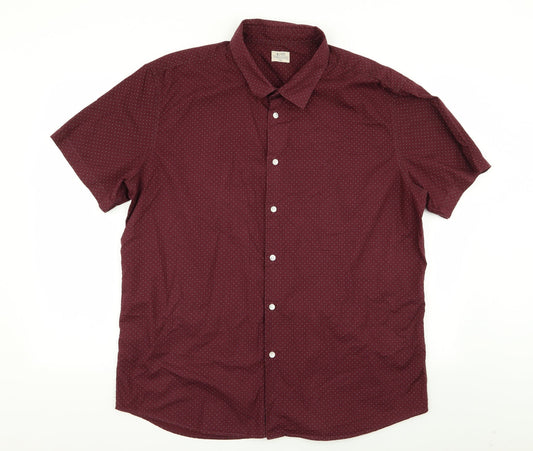 ACW 58 Mens Red Polka Dot   Button-Up Size 2XL