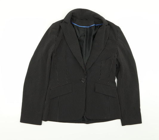 Dorothy Perkins Womens Black Striped  Jacket Blazer Size 10