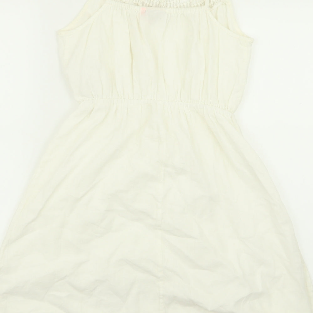 Only Womens White Geometric  Fit & Flare  Size 6
