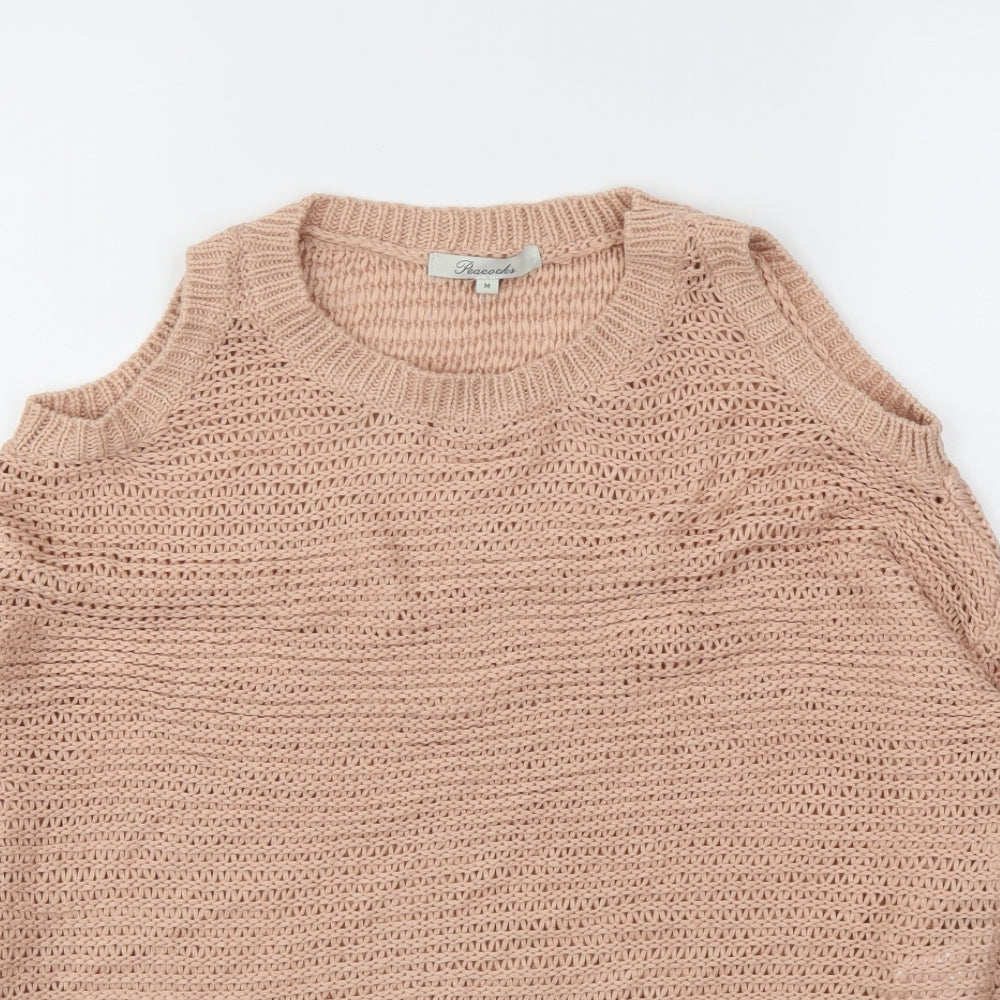 Peacocks Womens Pink   Pullover Jumper Size M