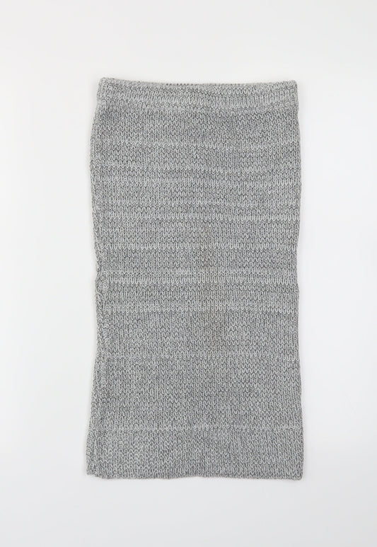 Missguided Womens Grey   A-Line Skirt Size 6  - Stretch waistband