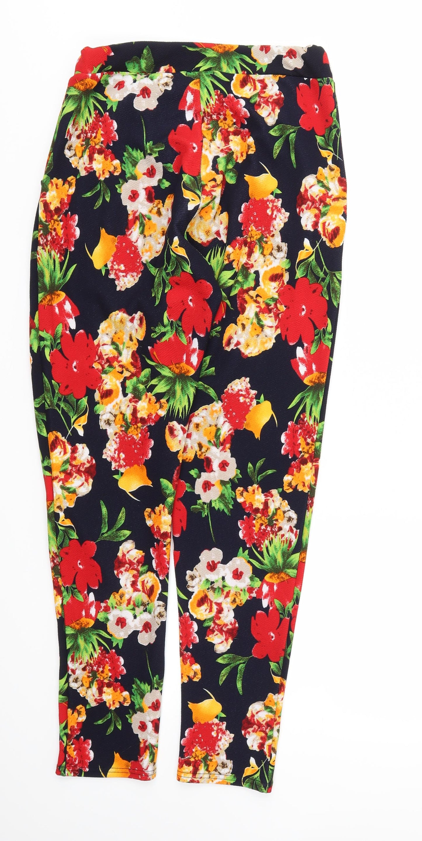 MISSI Womens Multicoloured Floral  Trousers  Size 10 L29 in - Stretch waistband