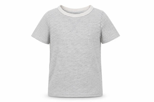 F&F Boys Grey Striped  Basic T-Shirt Size 5-6 Years