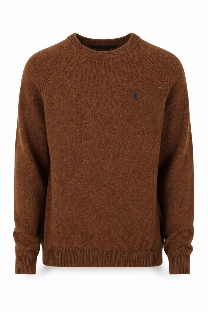 NEXT Mens Brown Houndstooth  Pullover Sweatshirt Size XS