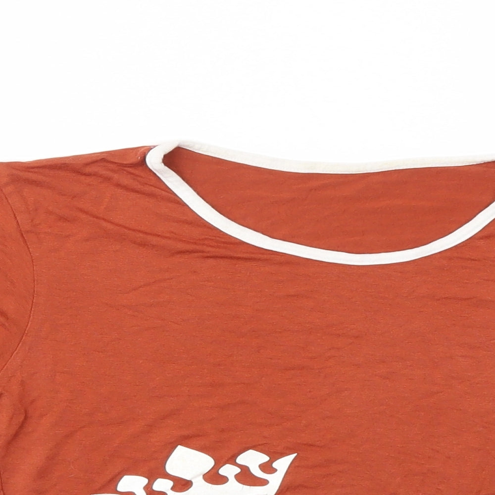 Queen Womens Brown   Basic T-Shirt Size M