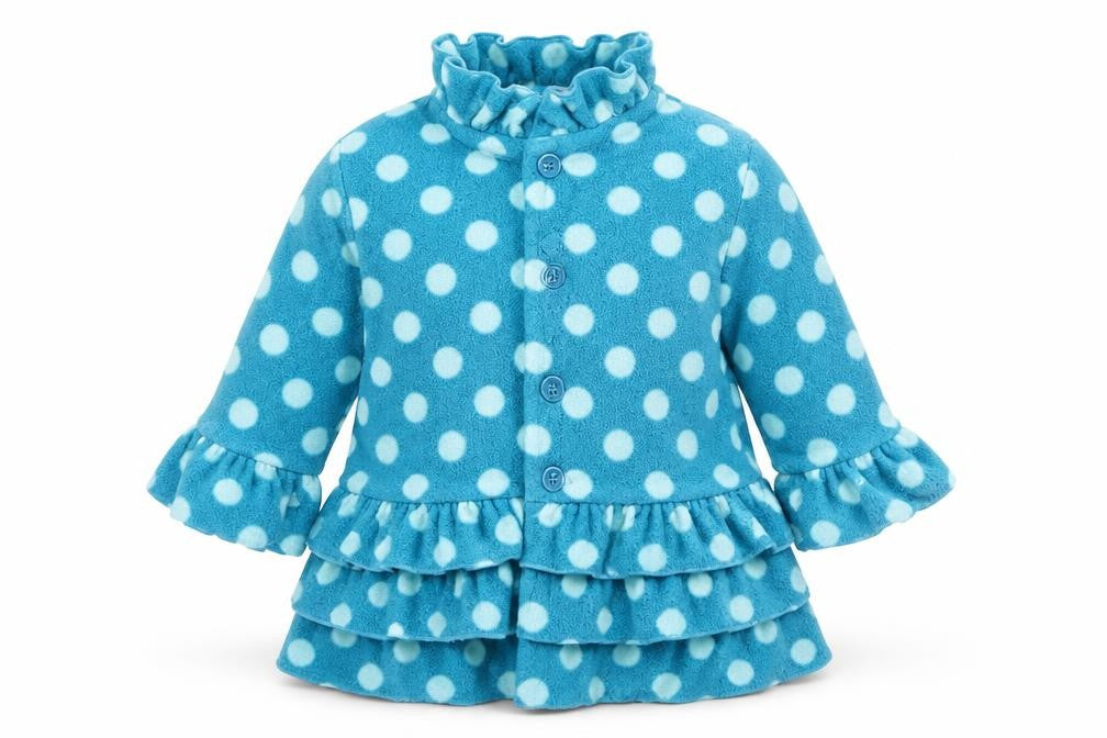 Weatherproof Girls Blue Polka Dot  Basic Jacket Jacket Size 18 Months