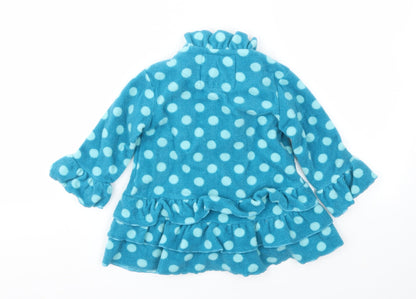 Back view of Weatherproof girls’ blue polka dot basic jacket jacket, size 18, months